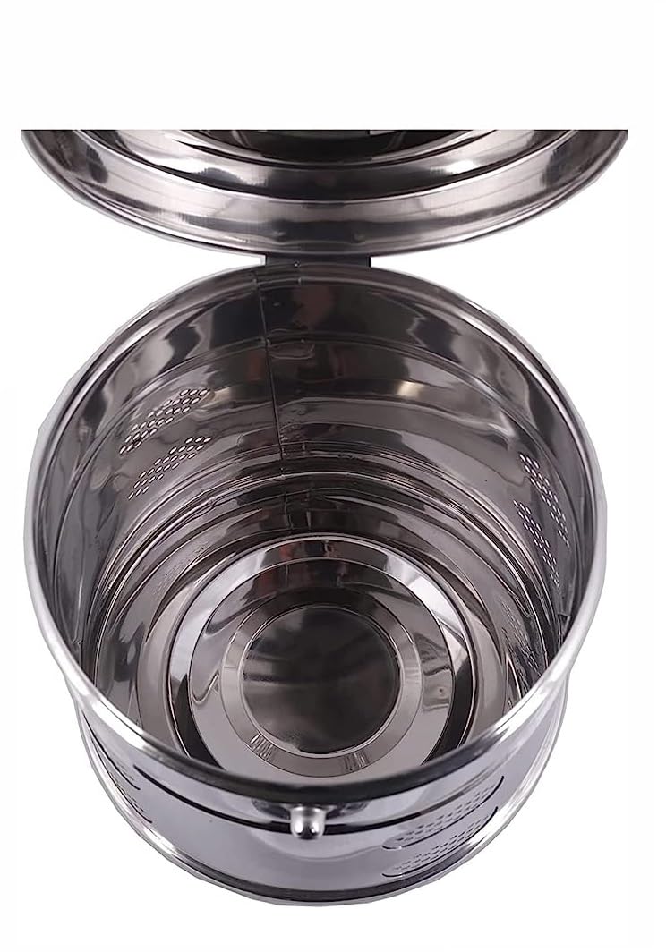 MEDIGUARD Dressing Drum 11"x9" Seamless SS 304 Stainless Steel, 11" Diameter x 9" Height