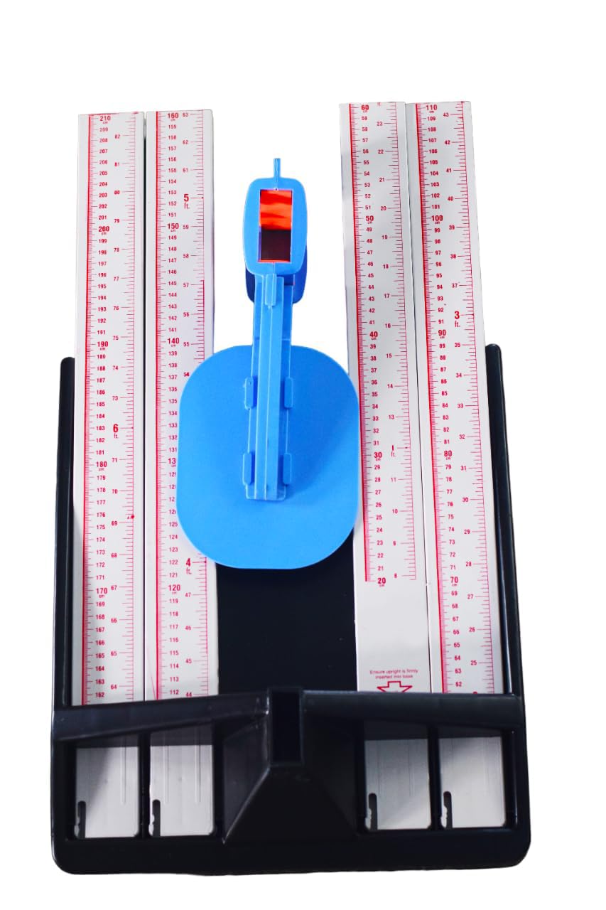 SURGIGUARD Plastic Height Measuring Scale (Stadiometer) For Adults & Children 210 Cm With Unbreakable Base (White)