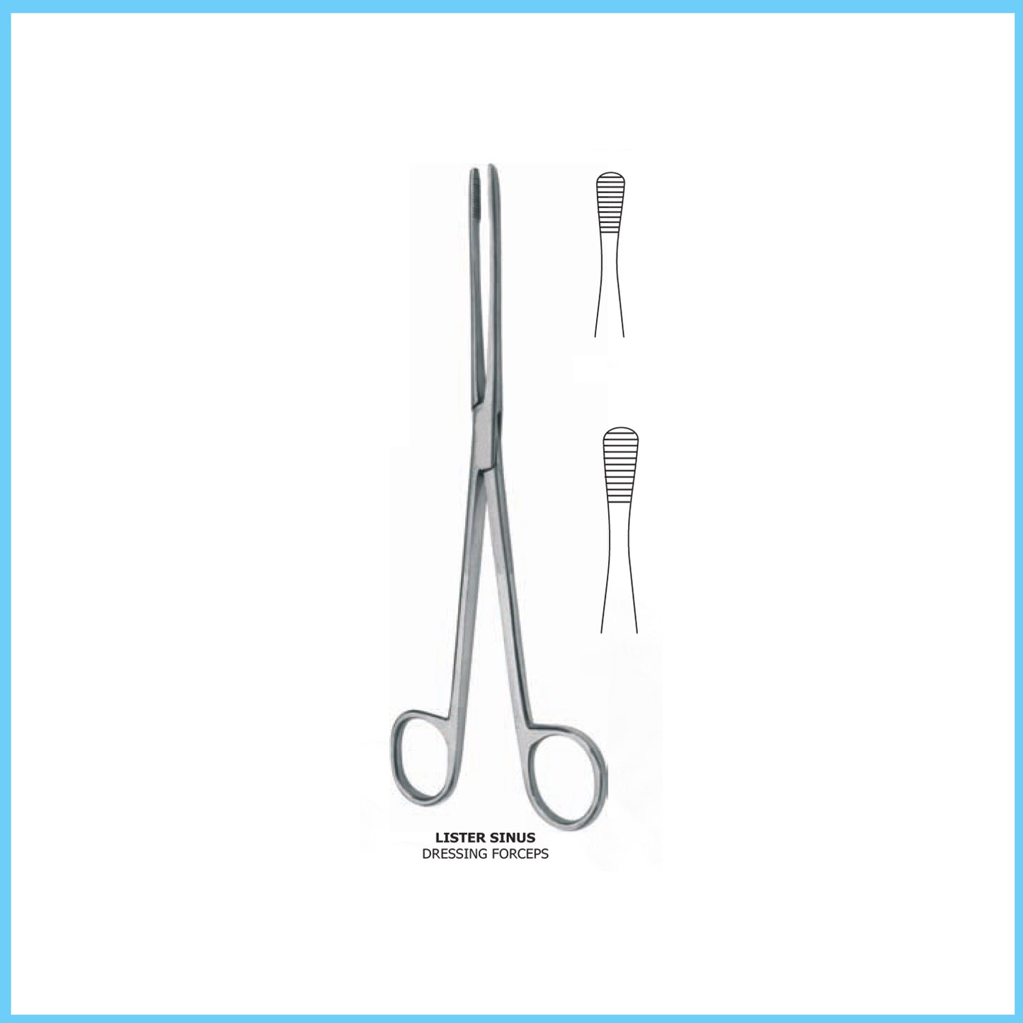 MEDIGUARD LISTER SINUS DRESSING FORCEPS