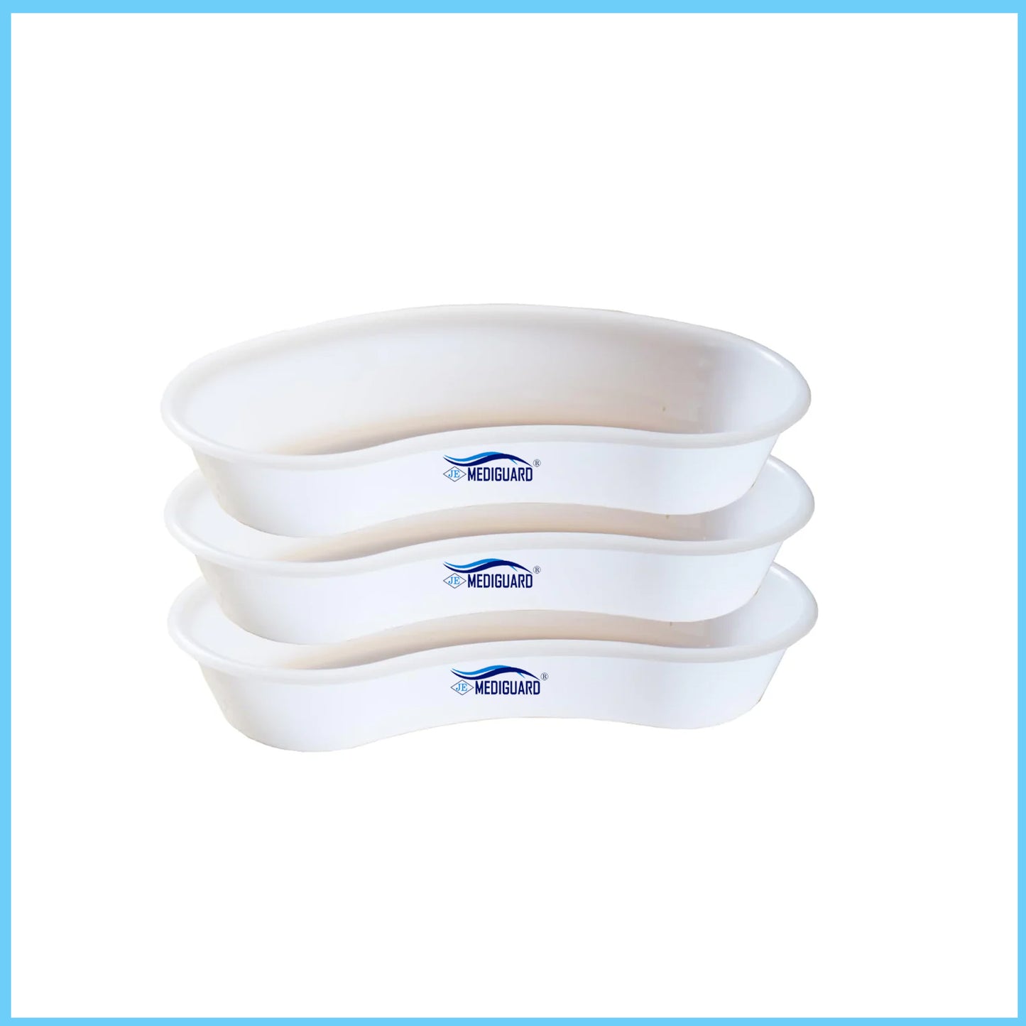 MEDIGUARD Plastic Kidney Tray 10", Pack of 3
