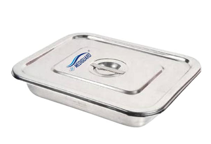 MEDIGUARD Combo Dressing Drum 9"x9", Kidney Tray 8", Instrument Tray With Cover 8x6 Combo