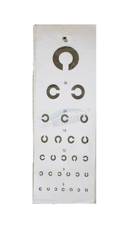 MEDIGUARD C Eye Vision Test Chart (Snellen) (English and C Chart)