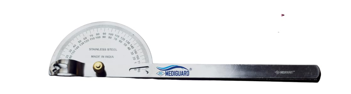 MEDIGUARD Goniometer Set of 3 Stainless Steel Protector Set Physiotherapy | Orthopedic Medical