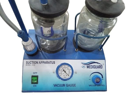 MEDIGUARD Electric Suction Machine 0.25 HP With Glass Jar For Home, Hospital & Clinic