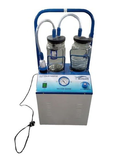 MEDIGUARD Electric Suction Machine 0.25 HP With Glass Jar For Home, Hospital & Clinic