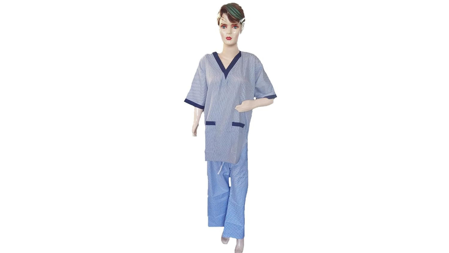 MEDIGUARD Unisex Regular Fit V Neck Top & Cargo Type Trouser Scrub Suit Hospital Dress Set