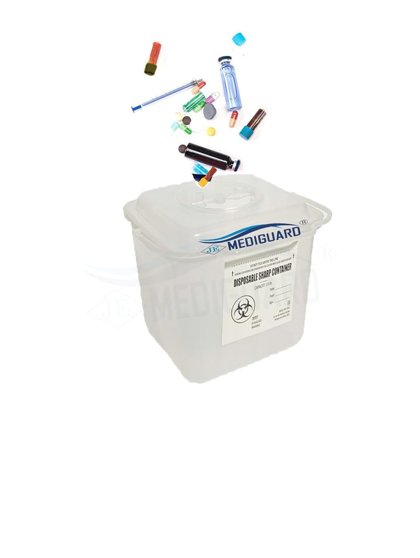 MEDIGUARD Medical Sharp Containers | Bio-hazard | Bio-Medical Sharps C ...