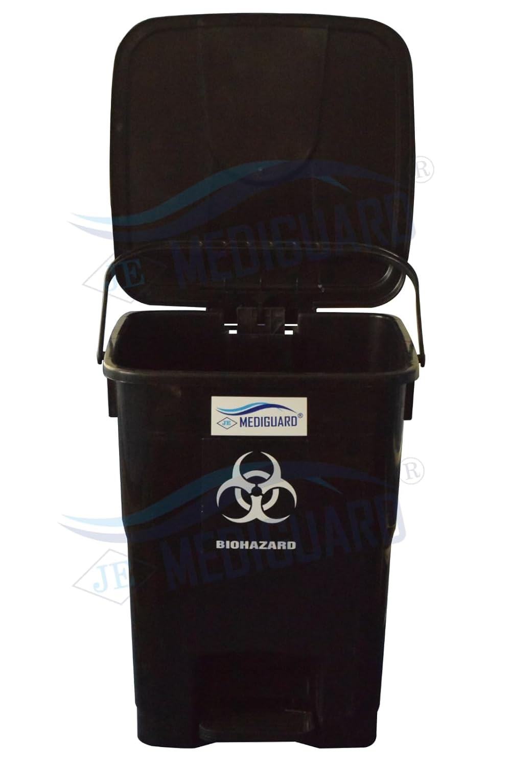 MEDIGUARD Bio_Medical Plastic Pedal Dustbin (BLACK) 20_Ltr