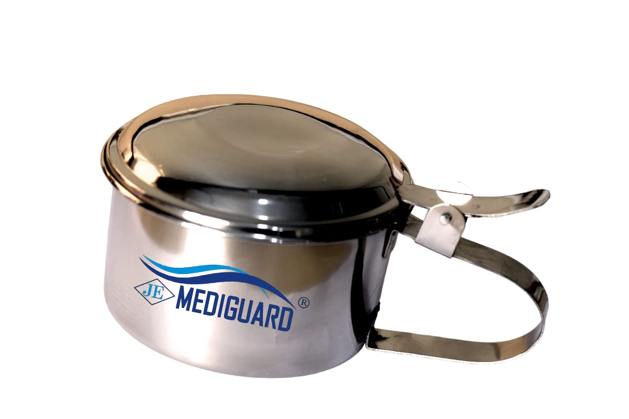 MEDIGUARD Sputum Cup with Cover Sputum Mug with Cover Spitting Mug with Lid Stainless Steel Spitting Mug with Lid Sputum with Cover Stainless Steel Strong & Durable