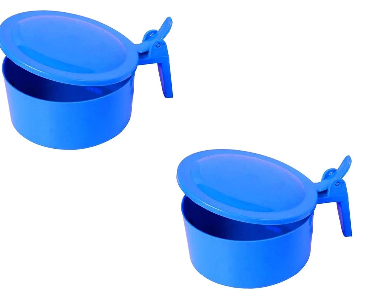 MEDIGUARD Spitting Mug Spit Box Plastic Spit Mug Sputum Plastic Leakproof Spitton Mug with Lid Sputum Plastic Cover Blue (White) - Pack of 2 Spitting Mug with Lid Sputum