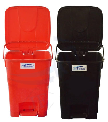 MEDIGUARD Bio_Medical Plastic Pedal Dustbin_12_Ltr_Set of 2 (BLUE & BLACK)