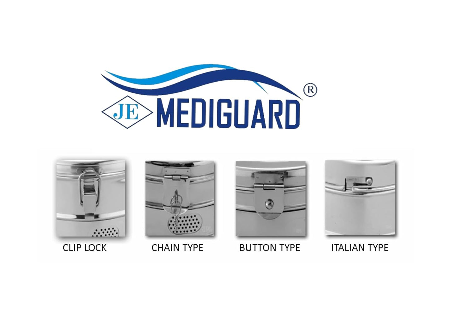 MEDIGUARD Dressing Drums 11"x18", Fully Stainless Steel, 11" Diameter x 18" Height, Super Deluxe Heavy, Pack Of 1