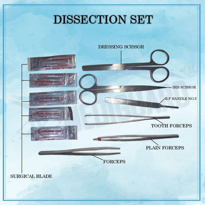 MEDIGUARD Dissection Kit for MBBS Medical Students 11Pcs Instrument Stainless Steel