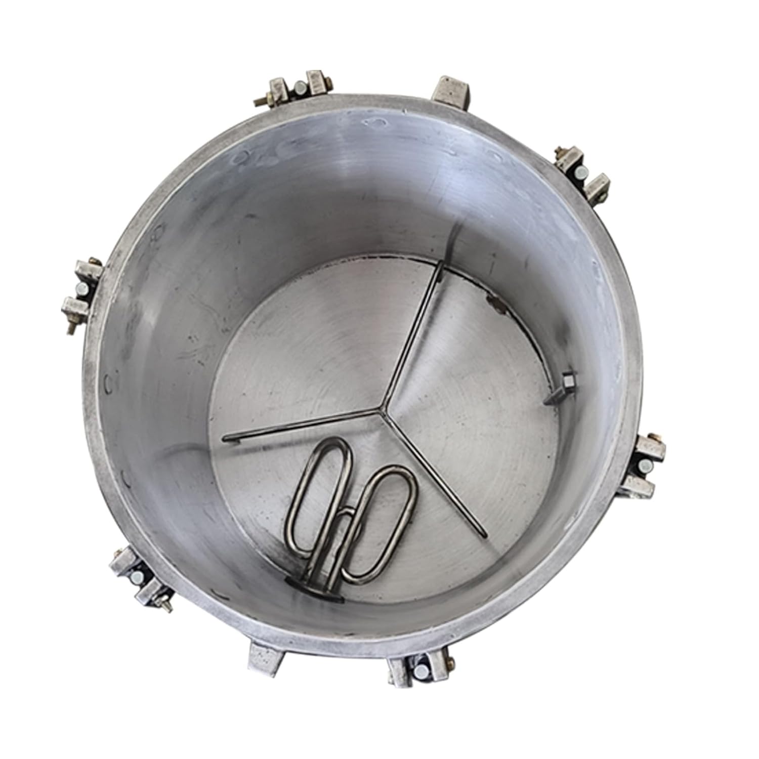 MEDIGUARD Aluminium Mirror Finish Six Wing Nut Electrical Vertical Autoclave Size Approx. (21 Litres 12" X 12" inch) 1 Extra Element Free