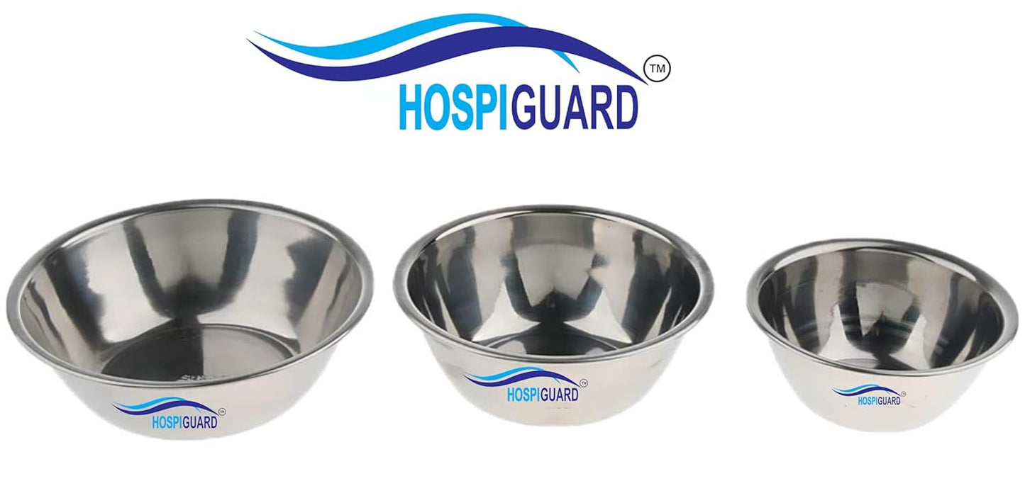 HOSPIGUARD Premium Stainless Steel Lotion Basins, Surgical Bowls, Sponge Iodine Cup, Medical Gauze Dressing (size -4)