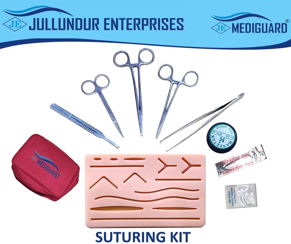 MEDIGUARD Suture Practice Kit, Large Silicone Suture Training Practice Pad