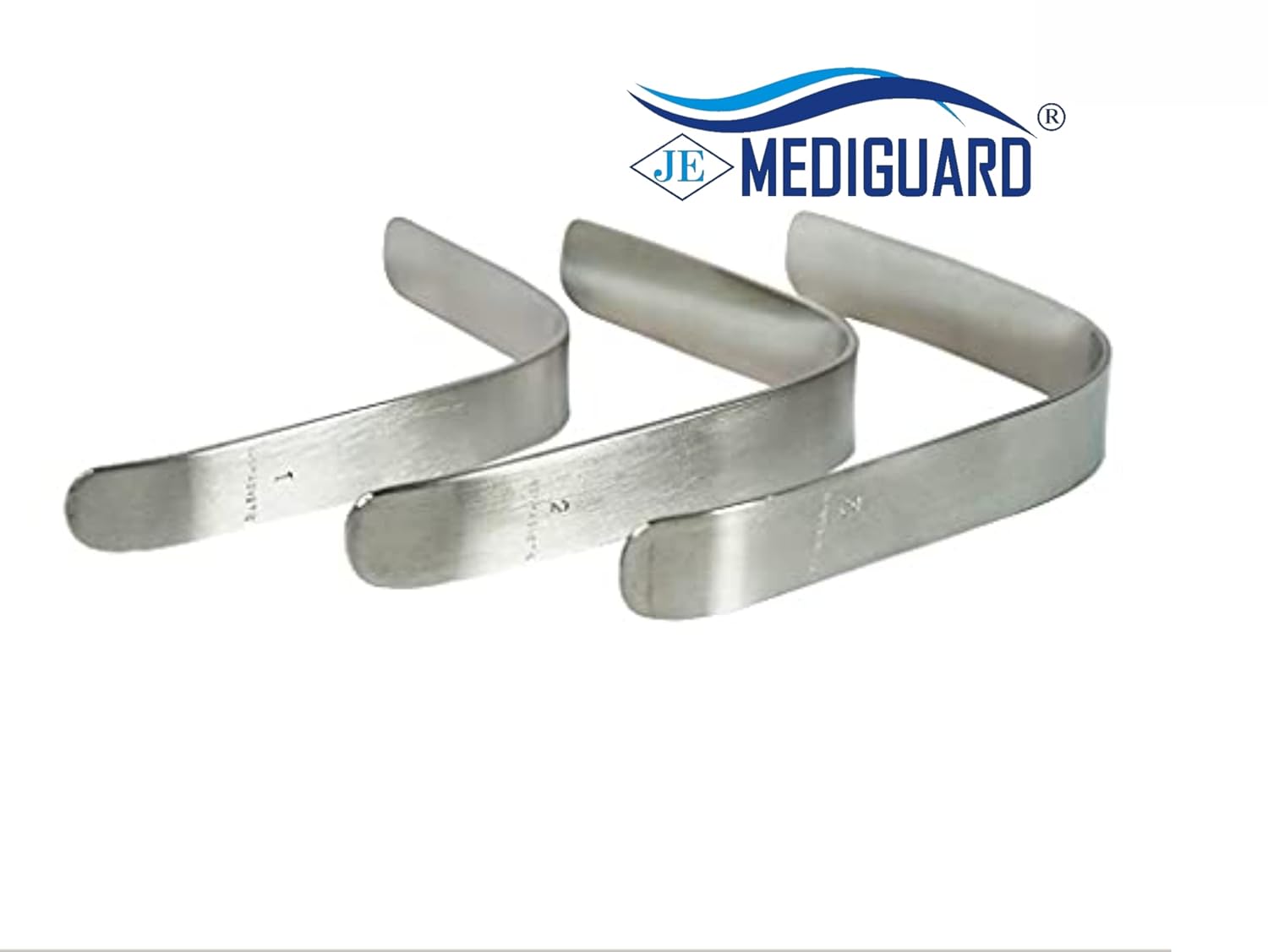 MEDIGUARD Stainless Steel L-Shape Tongue Depressor (Set of 3 Pieces)