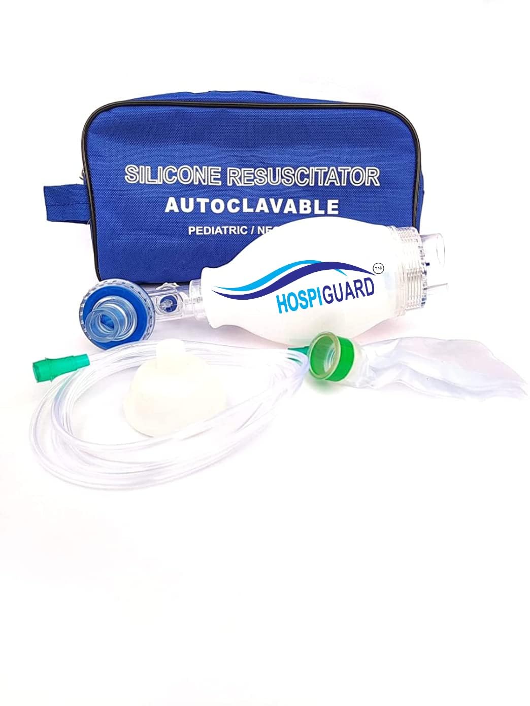 HOSPIGUARD Silicone Ambu Bag Resuscitator for Child or Pediatrics 500ml Autoclavable