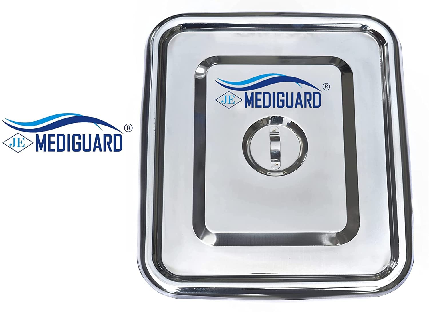 MEDIGUARD Stainless Steel Medical Instrument Tray with Lid (Size 10x8) Pack of 3