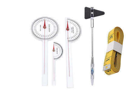 MEDIGUARD Pvc Goniometer Set With Percussion Hammer With Measuring Tape - Set Of 3