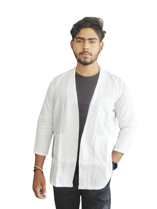 MEDIGUARD white Lab Coat for Doctor & Chemistry Lab Students