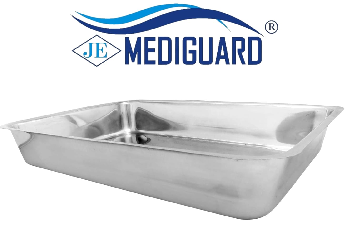 MEDIGUARD Medical Instrument Stainless Steel Baby Tray without Cover, Size - 18” x 12” x 3”