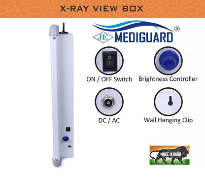 MEDIGUARDX Ray View Box LED Illuminator Radiology (Automatic Single Film illumination) with variable brightness control, Size-14x17 Inch, White, Pack of 2