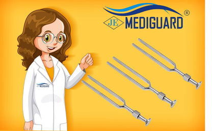 MEDIGUARD 256 Hz Tuning Fork Made up of Stainless Steel for Medical Students & Doctors PACK OF 3