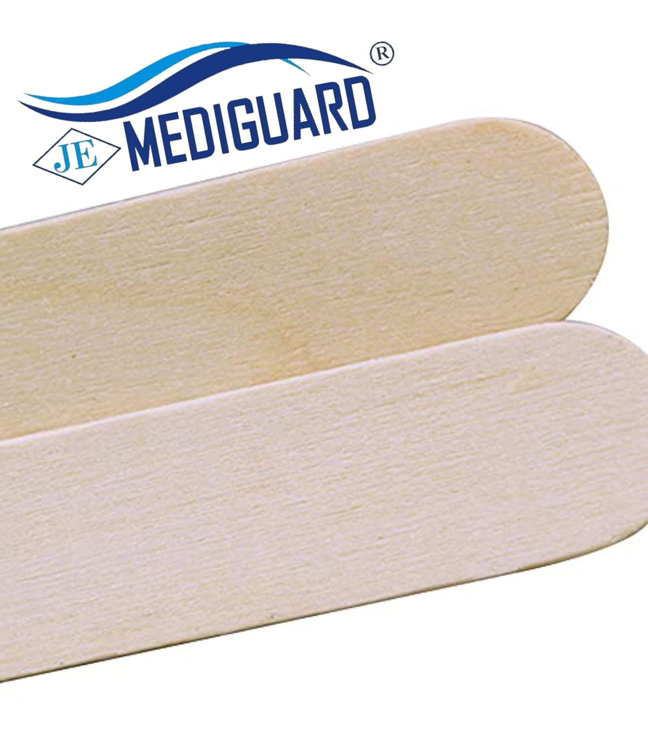 MEDIGUARD Non Sterile Standard Size Wooden Polished Smooth Tongue Depressor | Spatula | 100 Pcs