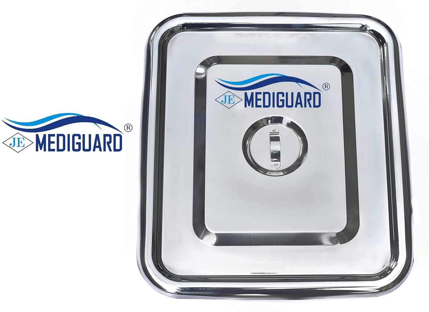 MEDIGUARD Stainless Steel Medical Instrument Tray with Lid (Size 10x8)