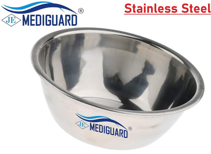 MEDIGUARD Combo of Premium Stainless Steel Lotion Basins, Surgical Bowls, Sponge Iodine Cup, Medical Gauze Dressing Pack of 5 (Size -6)