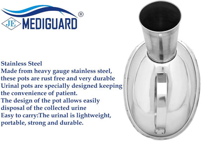 MEDIGUARD URINAL FEMALE STAINLESS STEEL