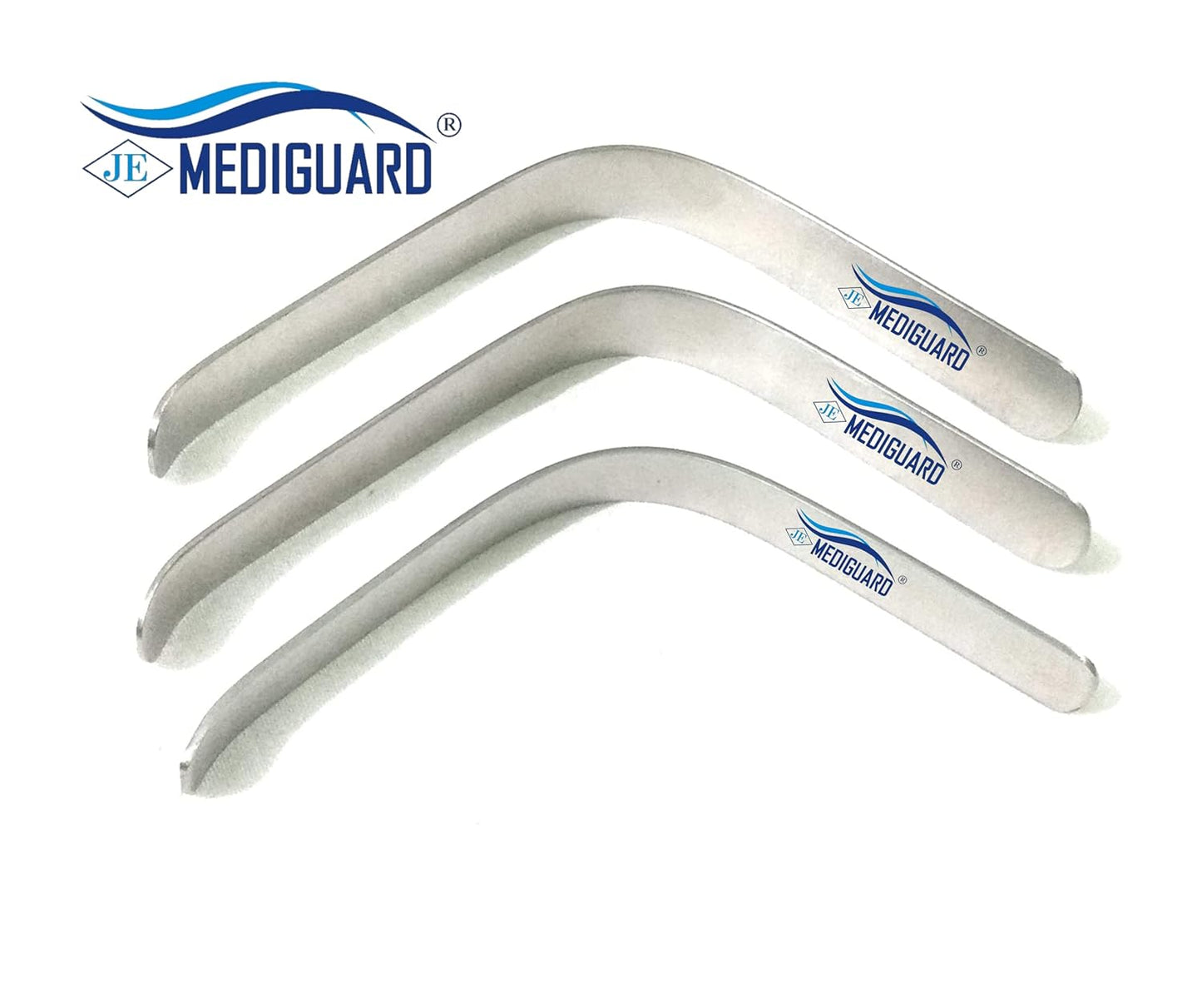 MEDIGUARD Stainless Steel L-Shape Tongue Depressor (Set of 3 Pieces)