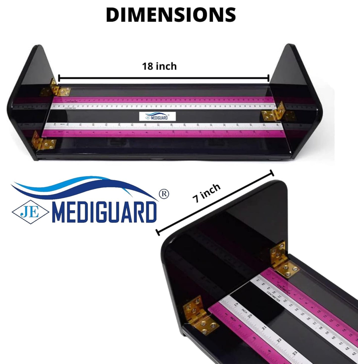 MEDIGUARD Acrylic Infantometer Scale For Baby Height Measurement Scale (Size 18" Length x 5" Width)