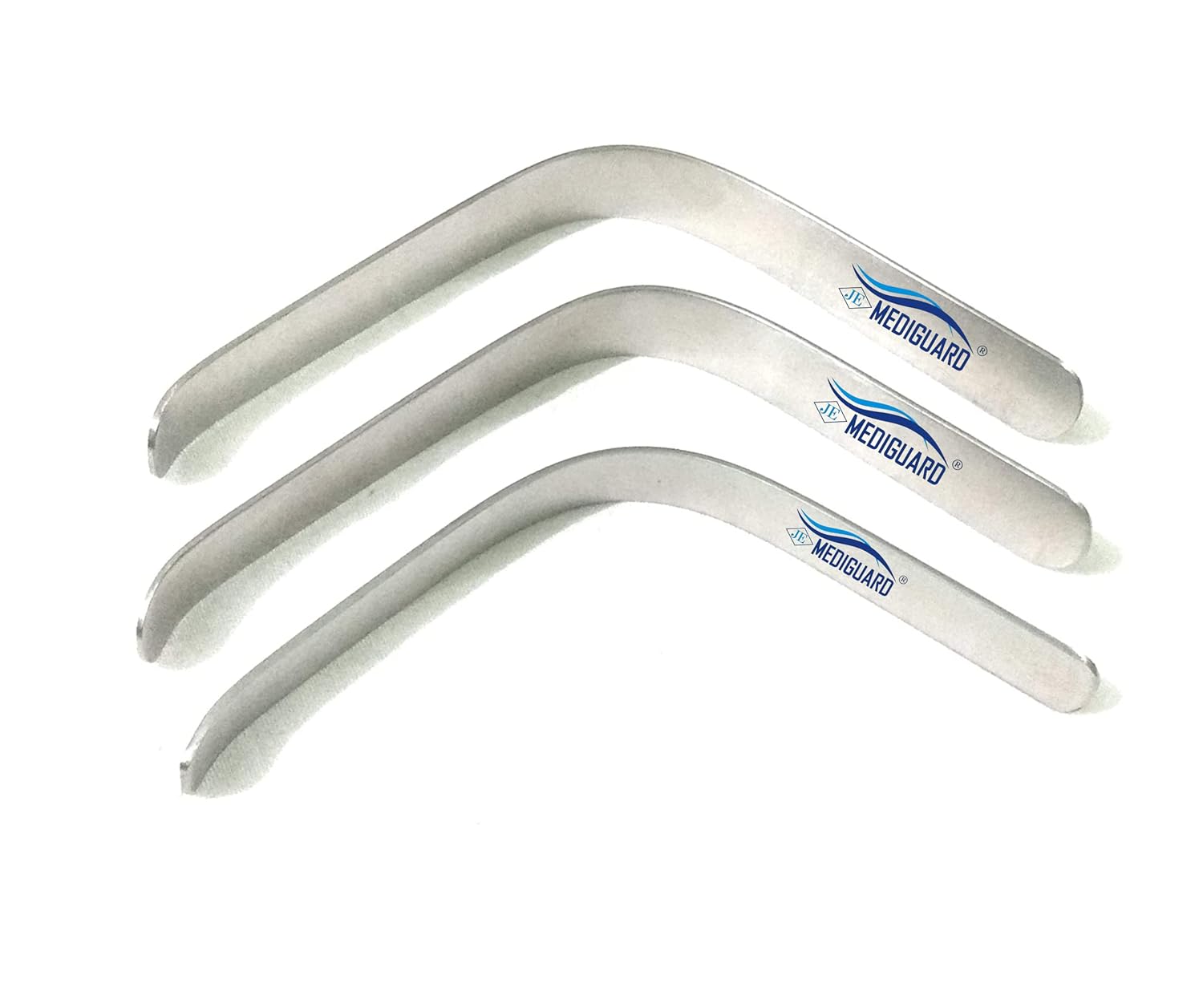 MEDIGUARD Stainless Steel L-Shape Tongue Depressor (Set of 3 Pieces)