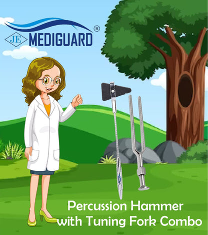 MEDIGUARD Combo of Percussion Knee Hammer with Tuning Fork 512 Hz