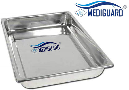 MEDIGUARD Medical Instrument Stainless Steel Baby Tray without Cover, Size - 18” x 12” x 3”