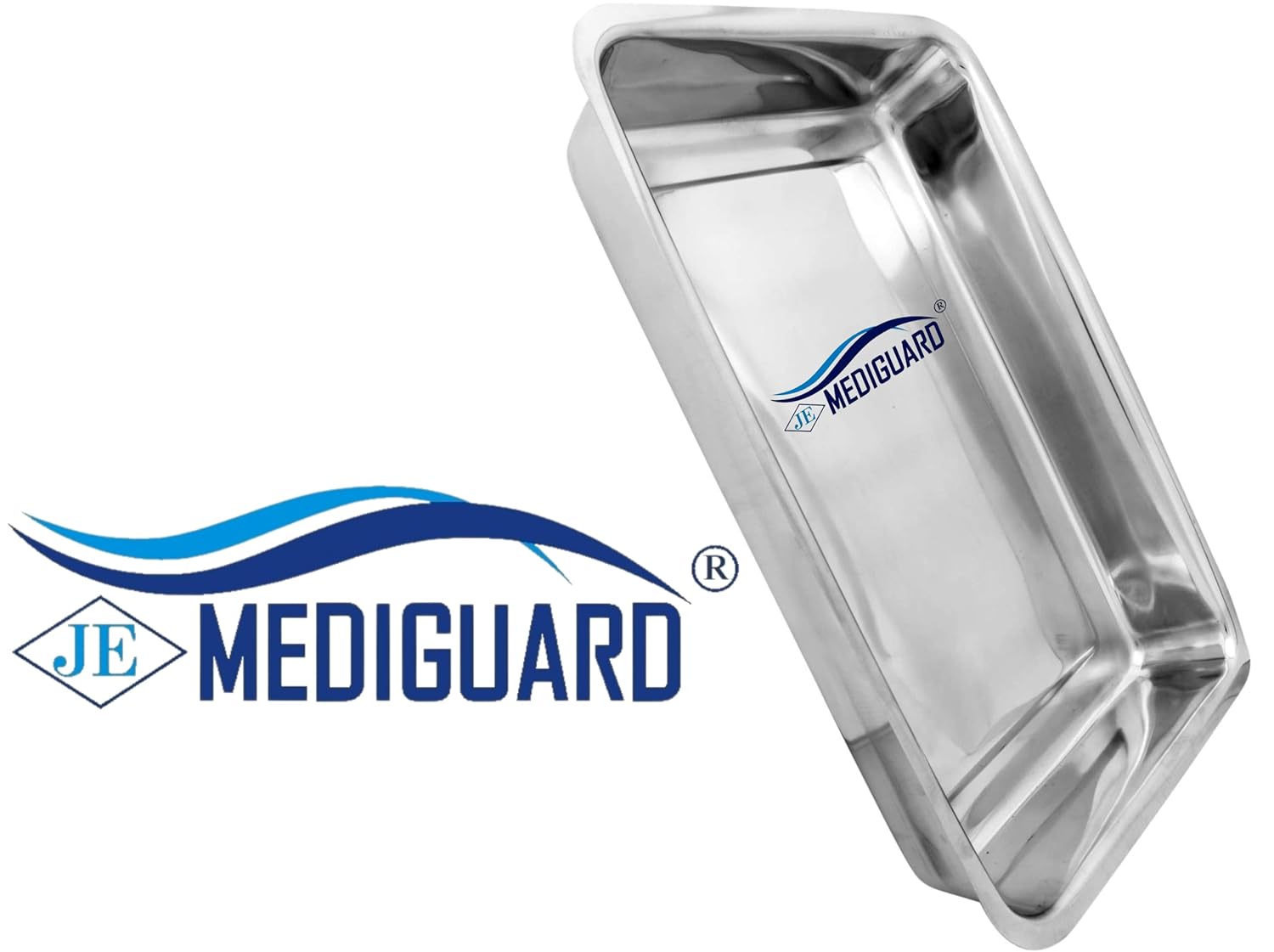 MEDIGUARD Medical Instrument Stainless Steel Baby Tray without Cover, Size - 18” x 12” x 3”