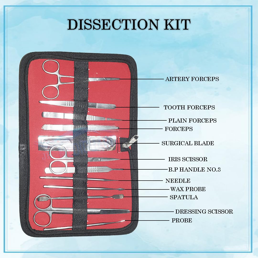 MEDIGUARD Dissection Kit for MBBS Medical Students 13Pcs Instrument Stainless Steel