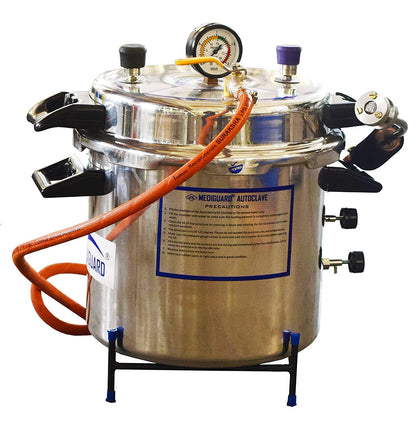 MEDIGUARD Nadi Sweden Yantra Electric Steam Generator 12" Diameter x 12" Height for Ayurveda & Panchakarma & Hospital & clinical & Personal with Mirror finish Body