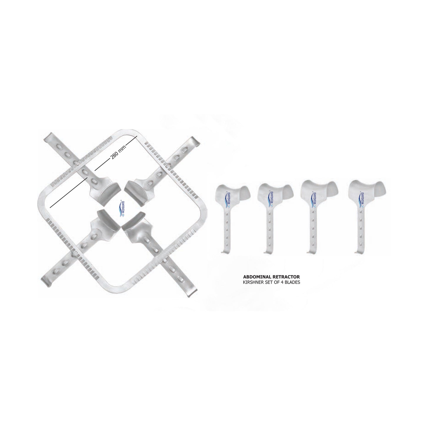 MEDIGUARD ABDOMINAL RETRACTOR KRISHNER SET OF 4 BLADE