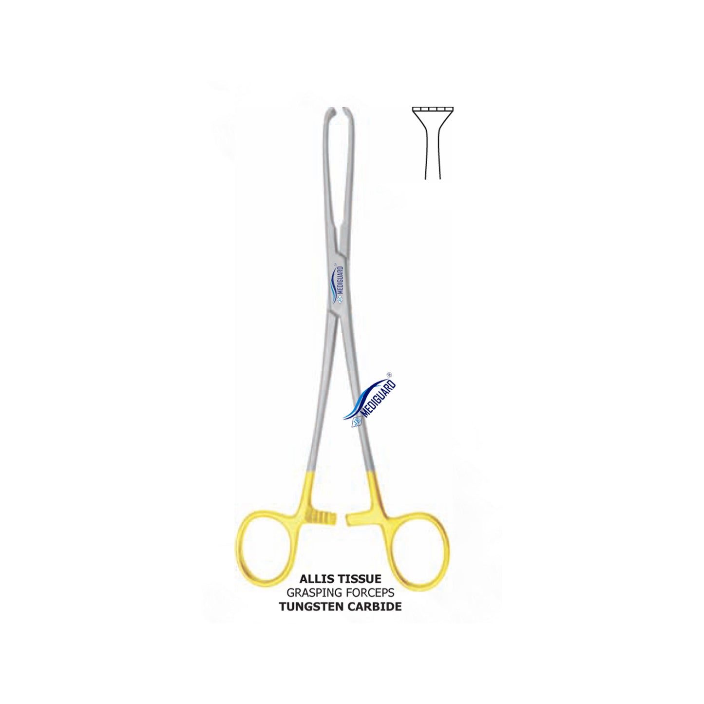 MEDIGUARD ALLIS TISSUE GRASPING FORCEPS TUNGSTEN CARBIDE