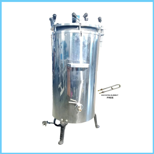 MEDIGUARD Autoclave Digital Automatic 12" x 22" Six Wing Nut Electric 42L with Digital Display of Temperature & Time and Alarm System and Lower Water cut off system