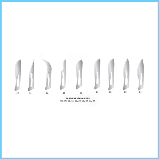 MEDIGUARD BARD PARKER BLADES 10, 11, 12, 15, 20, 21, 22, 23, 24 (pack of 100)