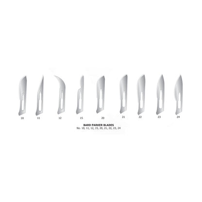 MEDIGUARD BARD PARKER BLADES 10, 11, 12, 15, 20, 21, 22, 23, 24 (pack of 100)