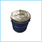 MEDIGUARD Dressing Drums 8"X8" Jointed Stainless Steel, 8" Diameter X 8" Height