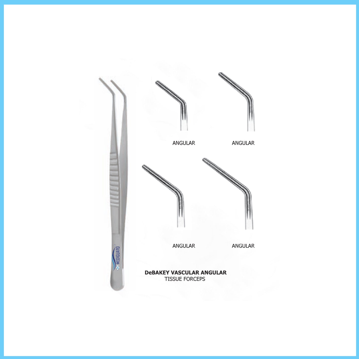 MEDIGUARD DeBAKEY VASCULAR ANGULAR TISSUE FORCEPS