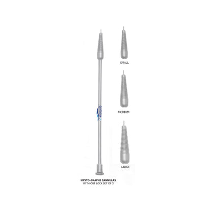 MEDIGUARD HYSTO - GRAPHI CANNULA WITH OUT LOCK SET OF 3