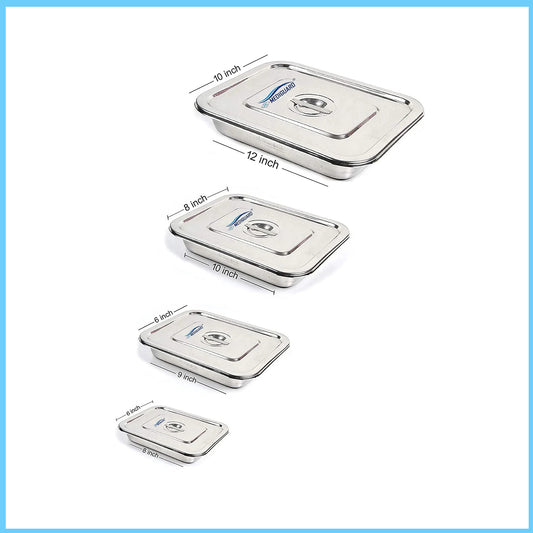 MEDIGUARD Instrument Tray Full SS Combo (8x6, 9x6, 10x8, 12x10)