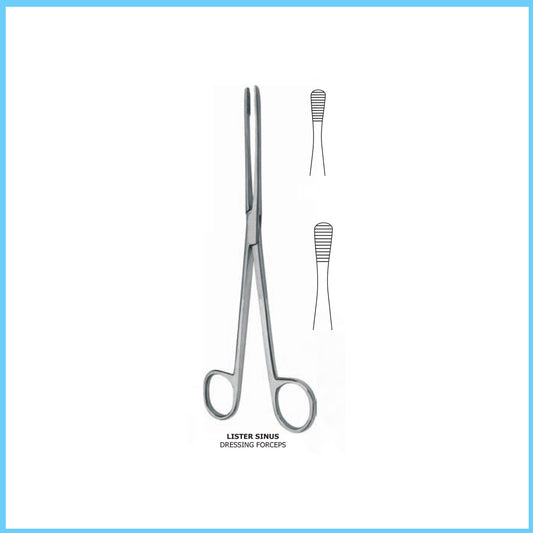 MEDIGUARD LISTER SINUS DRESSING FORCEPS